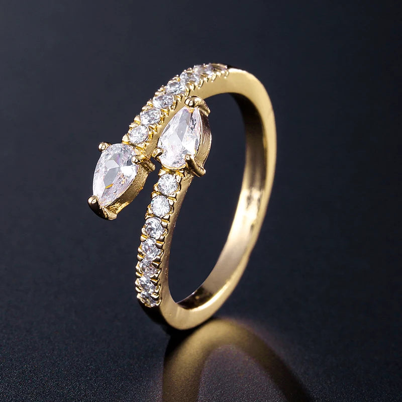 Gorgeous Gold Filled Ring with Melee Gems