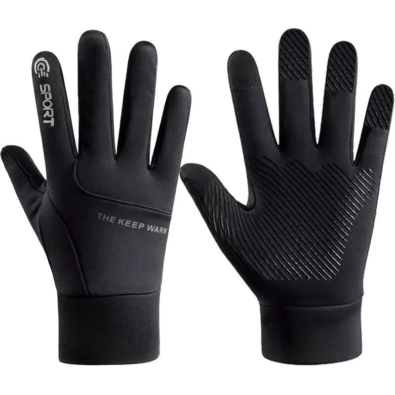 Winter Warm Gloves for Men, Waterproof, Touch Screen, Cycling, Sports, Outdoor, Fleece-Lined, Skiing, Non-Slip, Motorcycle Gloves