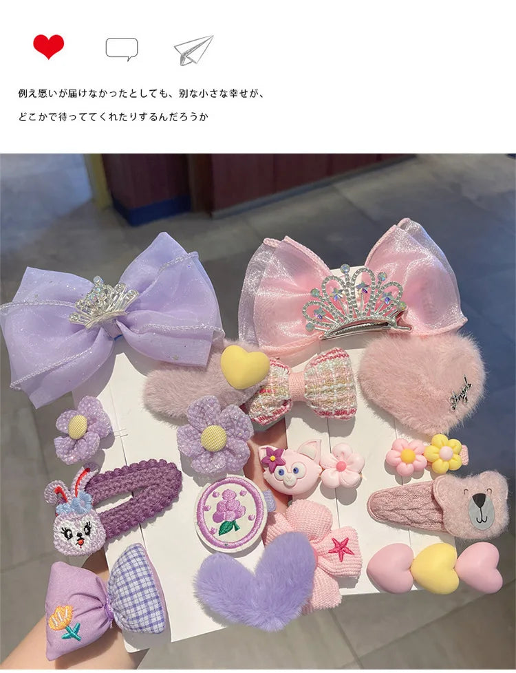 Children's Plush Hair Clip Autumn and Winter Little Girls' Side Barrettes Cute Girls' Baby Headwear 2024 New Hairpins