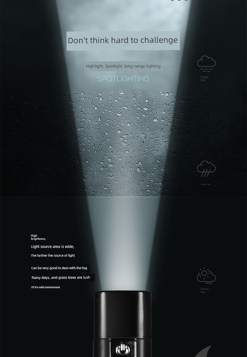 Power Torch Small Ultra-Long Life Battery Portable Remote Mini Charging Super Bright Outdoor Xenon Lamp Led for Students