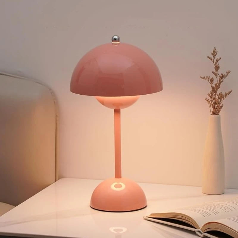 Rechargeable flower bud table lamp, ambient lamp, bedroom modern simple and atmospheric table lamp, decorative lamp