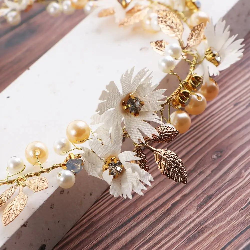 Ribbon Daisy Flower Bridal Hairband Tiaras Headband Garlands