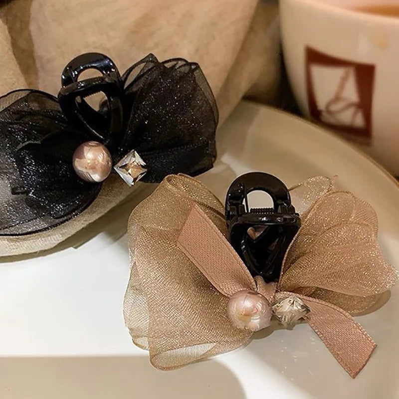 Elegant Bowknot Hairpin For Women Girls Sweet Bowknot Barrettes Fashion Small Hair Claw Versatile Hair Accessories Gifts