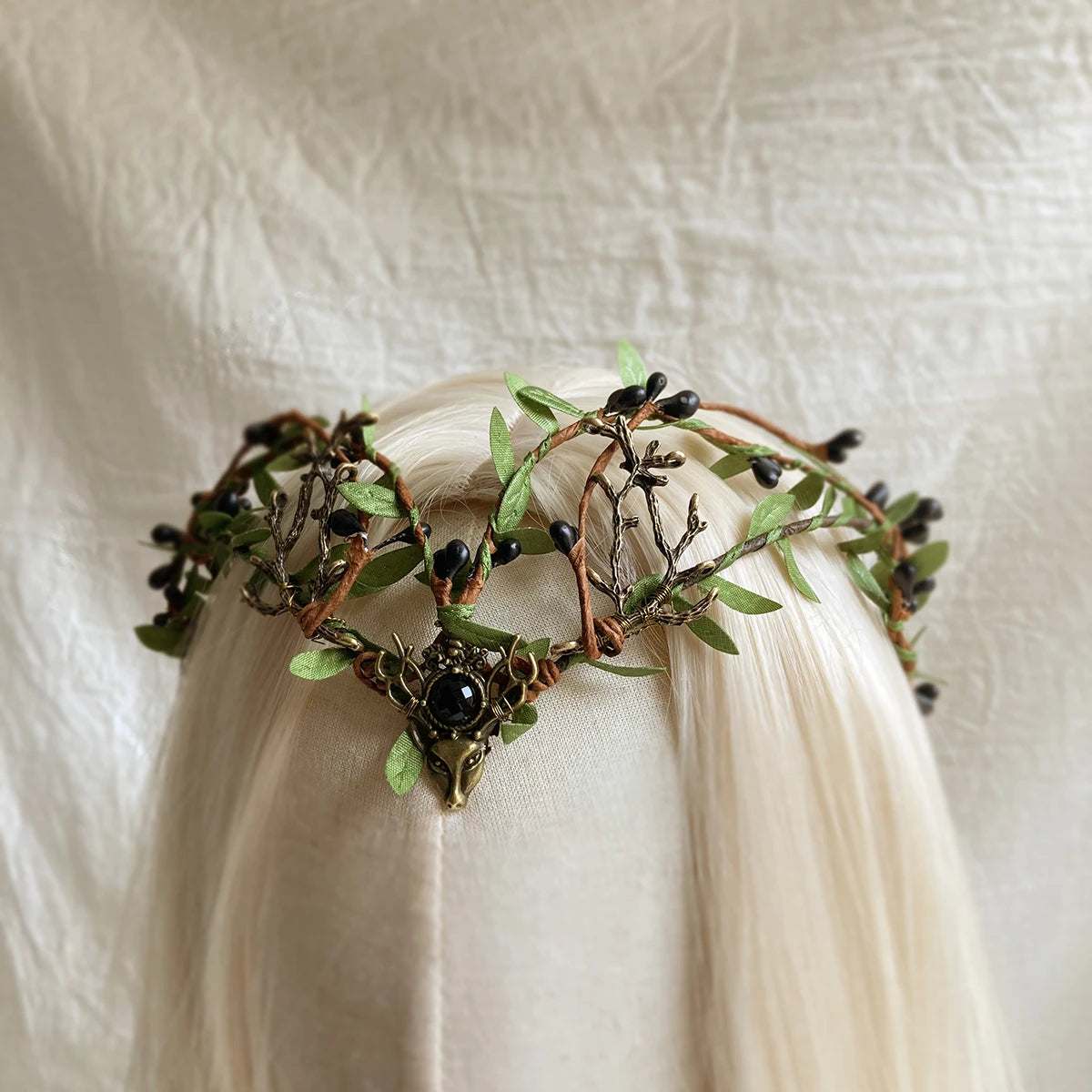 Fairy Crown Elf Tiara Crown For Women Wedding Tiara Bride Flower Girl Crown Fairy Costume Circlet Floral Hair Wreath Renaissance