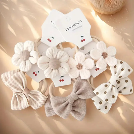 10Pcs Headbands with Colorful Flowers & Bows Soft Polyester Hairbands Perfect for Casual Wear Playful Design Hair Accessories (Free Shipping) 💝💖🌹 (Free Shipping) 💝💖🌹 (Free Shipping) 💝💖🌹 (Free Shipping) 💝💖🌹