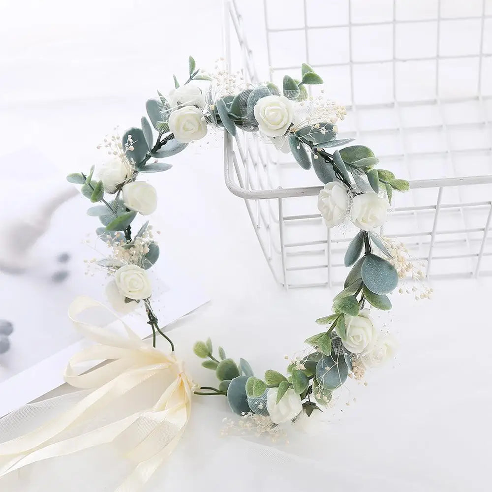 Costume Cosplay Fairy Flower Leaf Headbands Photoshoot Simulated Elven Princess Tiara Black Flower Antler Crown for Women Girls