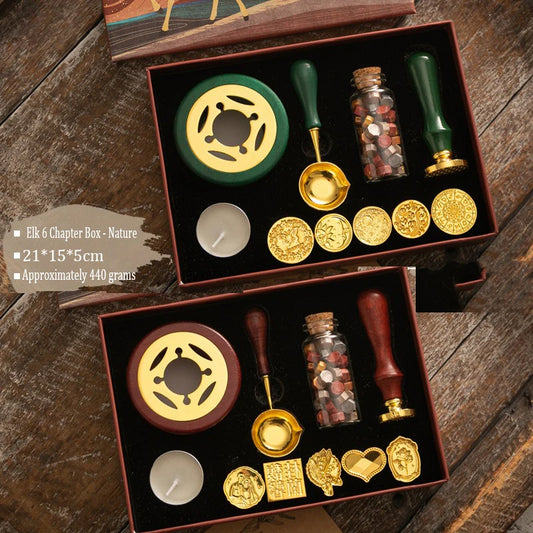 Wax Seal Stamp Set Sealing Wax Set Vintage Kit Wax Seal Stamp Wedding Waxs Seal Beads Waxs Lacquer for Seals Decorative HCS010