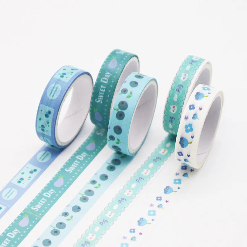 5 PCS Kawaii Washi Tapes Set Scrapbooking Stickers Supplies Japanese Cute korean stationery Journaling Aesthetic Masking tape