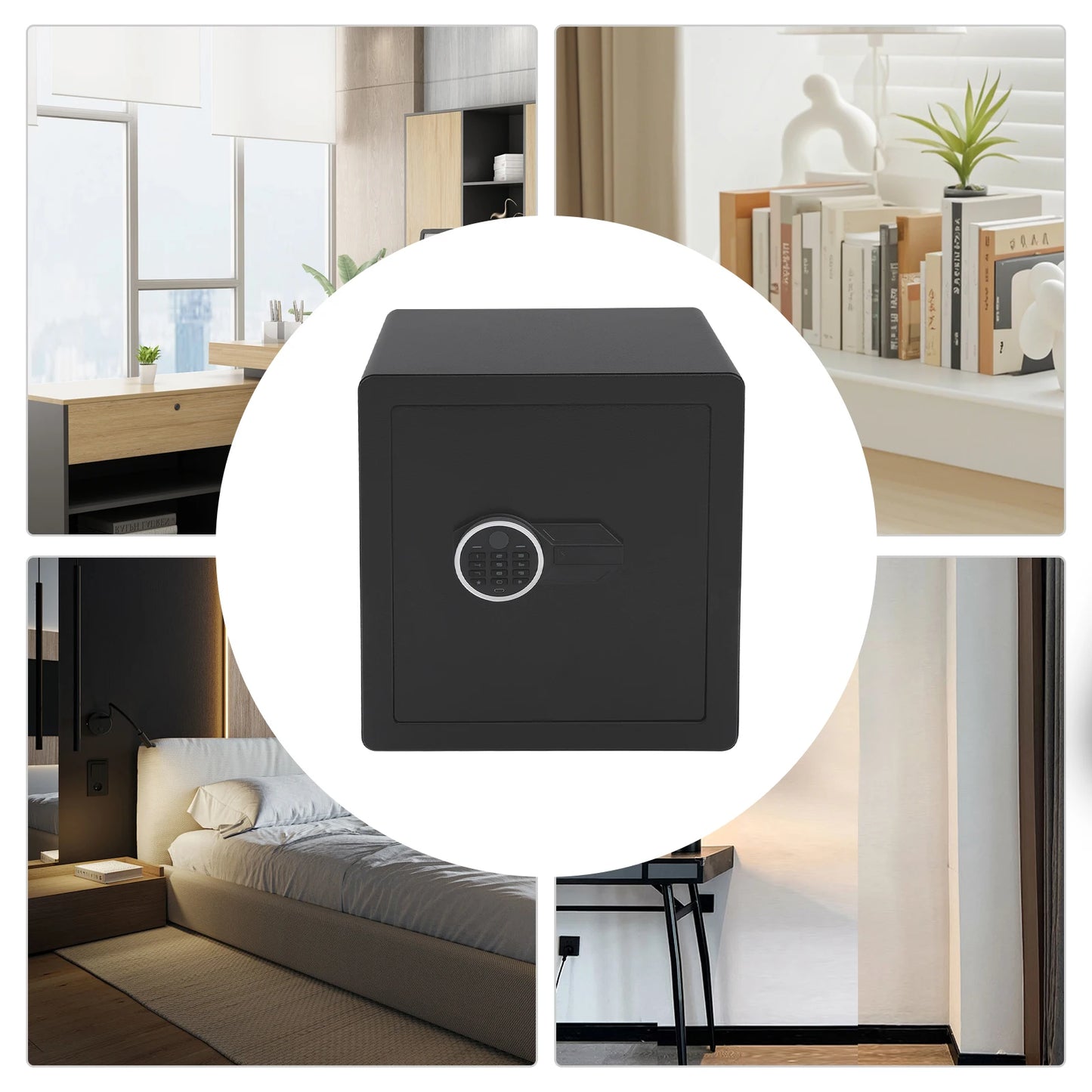 Electronic Furniture Safe with Combination Lock Digital Wall Safe Box Safe for Home