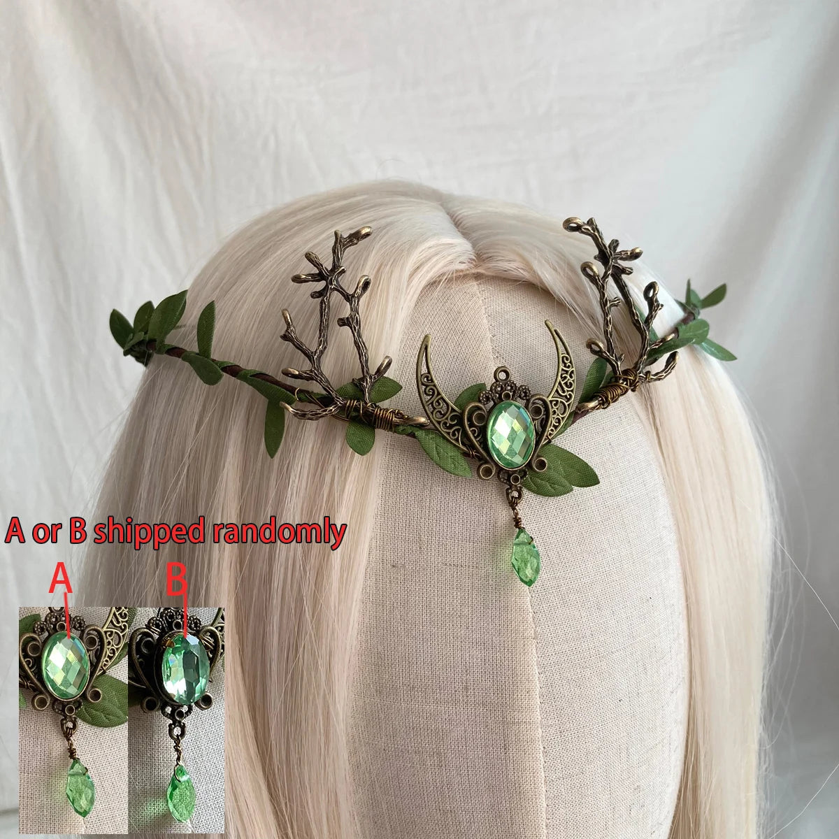 Fairy Crown Elf Tiara Crown For Women Wedding Tiara Bride Flower Girl Crown Fairy Costume Circlet Floral Hair Wreath Renaissance