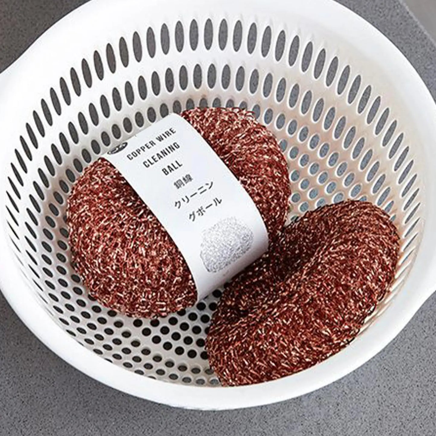 Dishwashing Brush Dish Cleaning Brush Kitchen Scrub Pads 2 Pieces Copper Wire Pot Scrubbers Cleaning Supplies Dishwashing Sponge