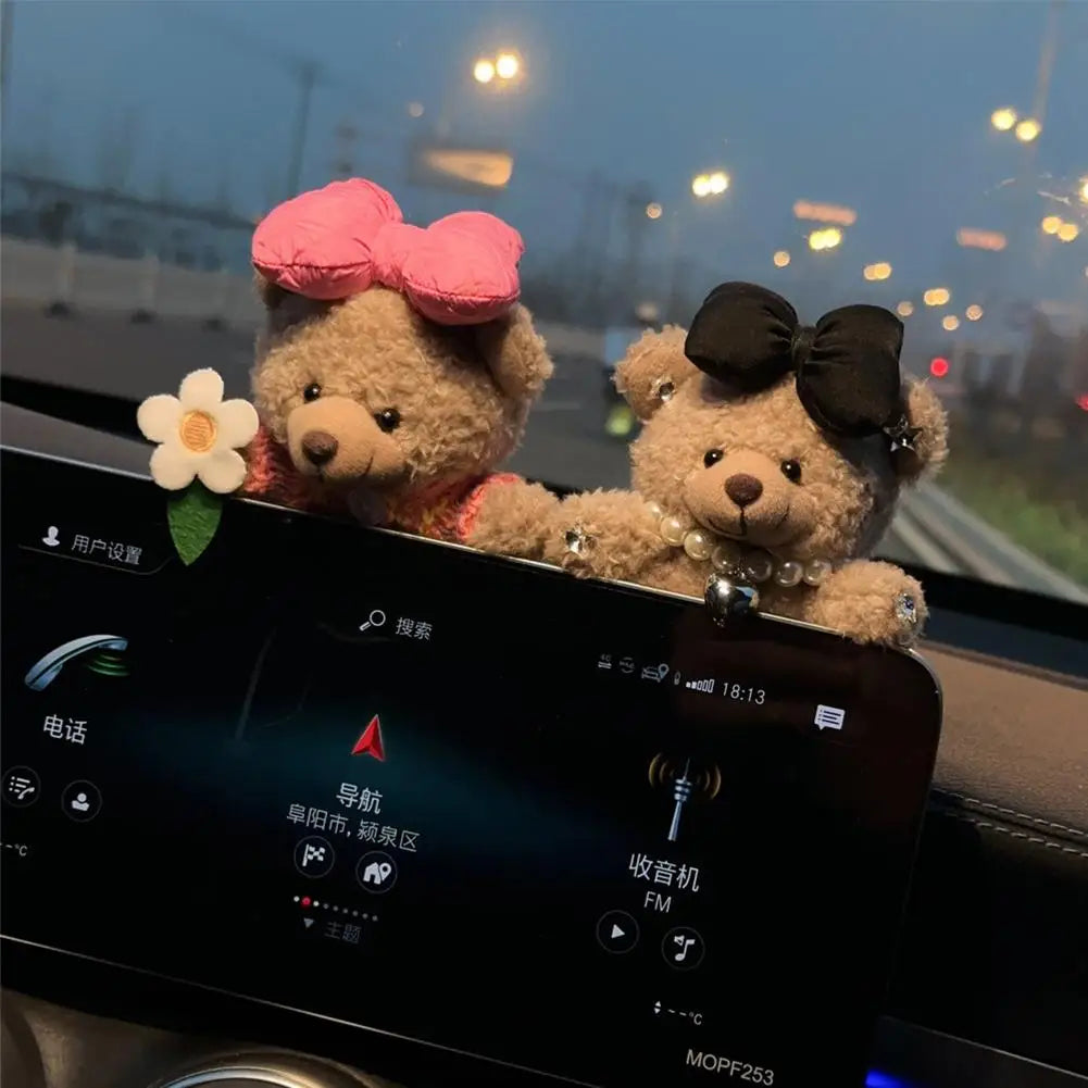 Car Internet Celebrity Accessorie Used For Car Gear Shift Decoration Cute Turn Signal Dolls Wiper Dolls Rearview Mirror Ornament
