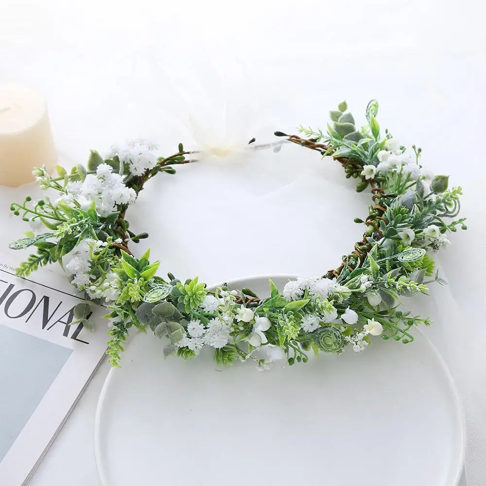 Costume Cosplay Fairy Flower Leaf Headbands Photoshoot Simulated Elven Princess Tiara Black Flower Antler Crown for Women Girls