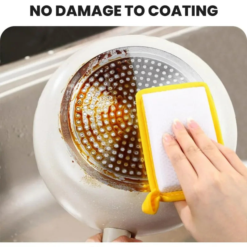 Dish Sponge 5X Cleaning Sponge Reusable Absorbent Pads Double Sided Scrubber Dishcloths Washcloths for Pan Dishwasher House