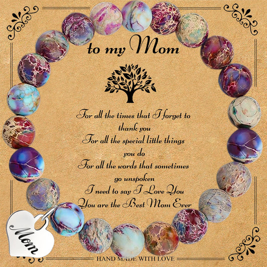 Gifts for Mom Birthday, Mother's Day Gifts Valentine's Day Gifts for Mom Mother, Natural Stone Bracelets Jewelry for a LifeTime!