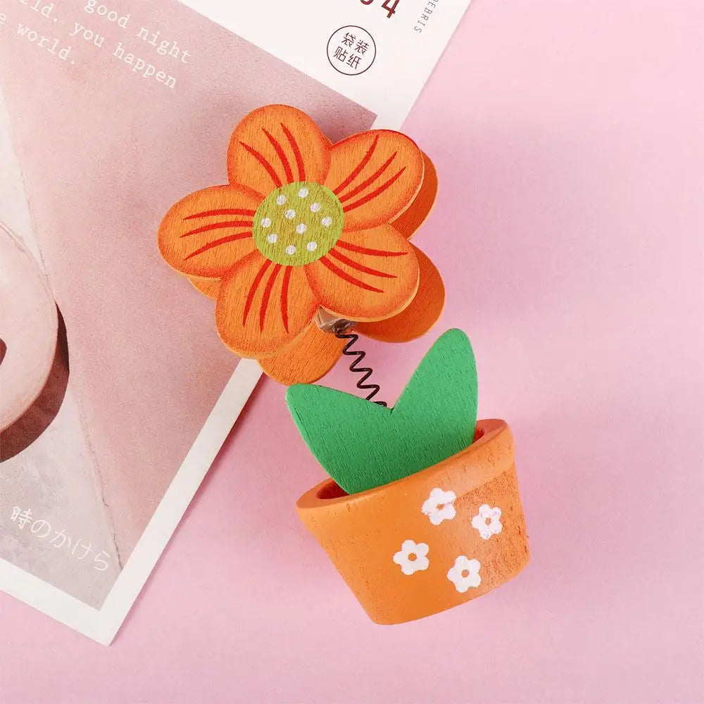 Crafts Photo Stander Office Supplies Desk Ornaments Potted Photo Folder Photo Card Holder Desk Memo Holder Flower Note Holder