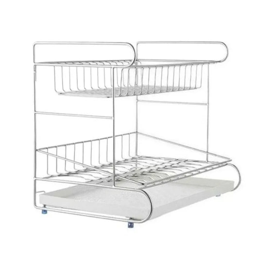 Three Layers Living Room Storage Racks Stainless Steel Practical Simple Kitchen Desktop Storage Holder Luxury Modern Home Decor