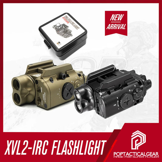 FMA Tactical XVL2 IRC Weapon Light and IR Illuminator Flashlight with Red and IR Laser for Tactical and Hunting Illumination