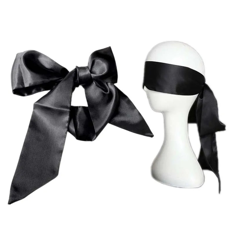 Erotic Eye Mask Self Bondage Savour Eye Patches Cute Blindfold Silk Ribbon Satin Silk Sleep Mask Sexy For Women Gift 1.5M