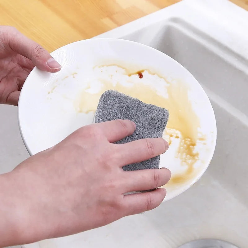 Double-sided multi-function kitchen cleaning sponge effective dishwashing and pot scrubbing pads are easy to rinse and reusable
