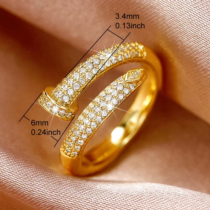 Gorgeous Gold Filled Ring with Melee Gems