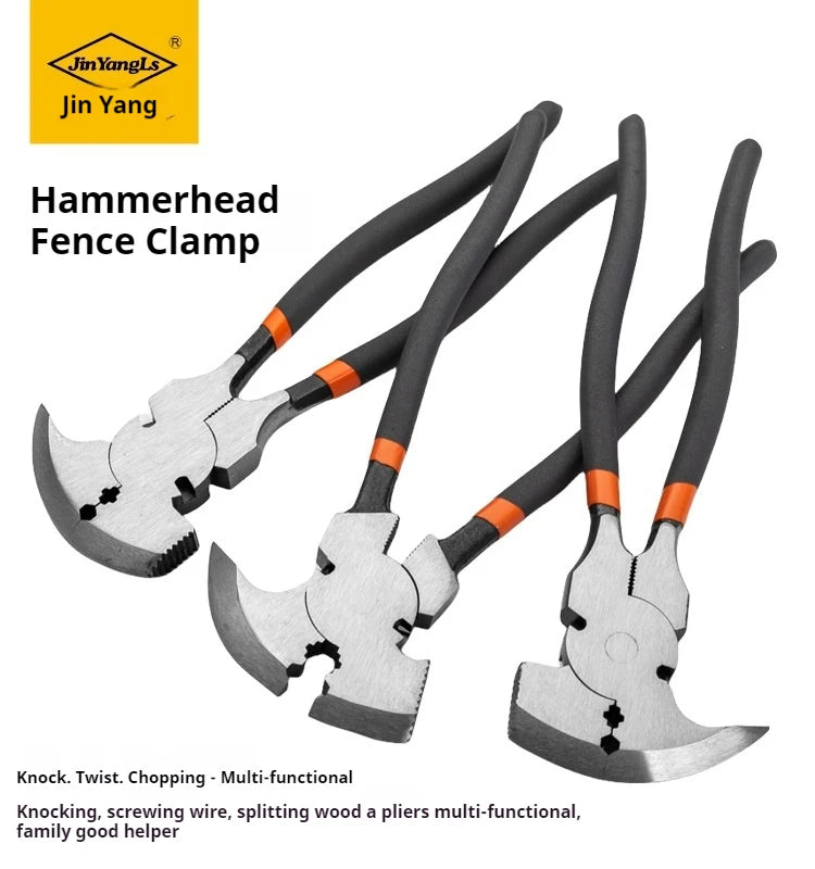 Fence Pliers 10.5 inch round head flat head multifunctional fence pliers garden fence carbon steel explosion-proof pliers