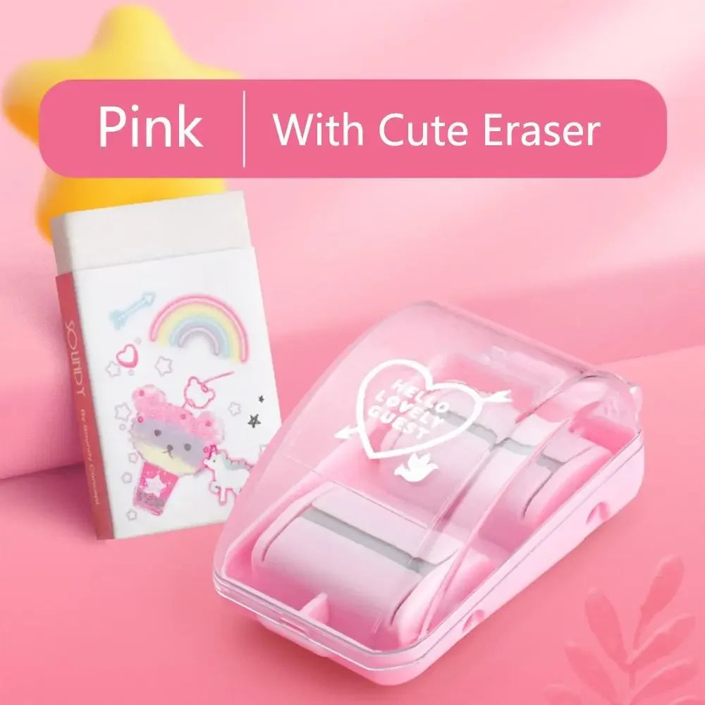 Mini Eraser Crumb Collectors✨ Portable Desktop Vacuum Cleaner With Cute Eraser Manual Desktop Sweeper Students Gift School Office🎁✨