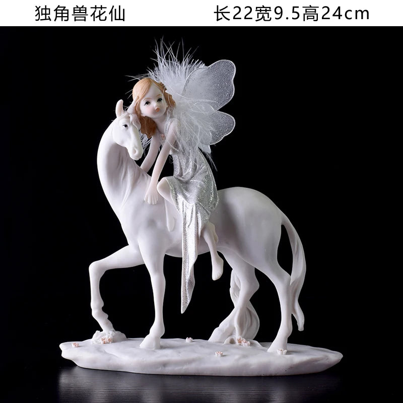 Fairy Beauty Angel Ornaments Resin Doll Cute Girl Wedding Gift Decorative Home Accessories Things For Room Decoration