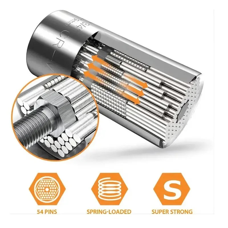 Universal Socket Set (11-32 mm 7-19 mm) Super Socket for unscrewing any bolts Multi-purpose Universal Socket Tool Kit