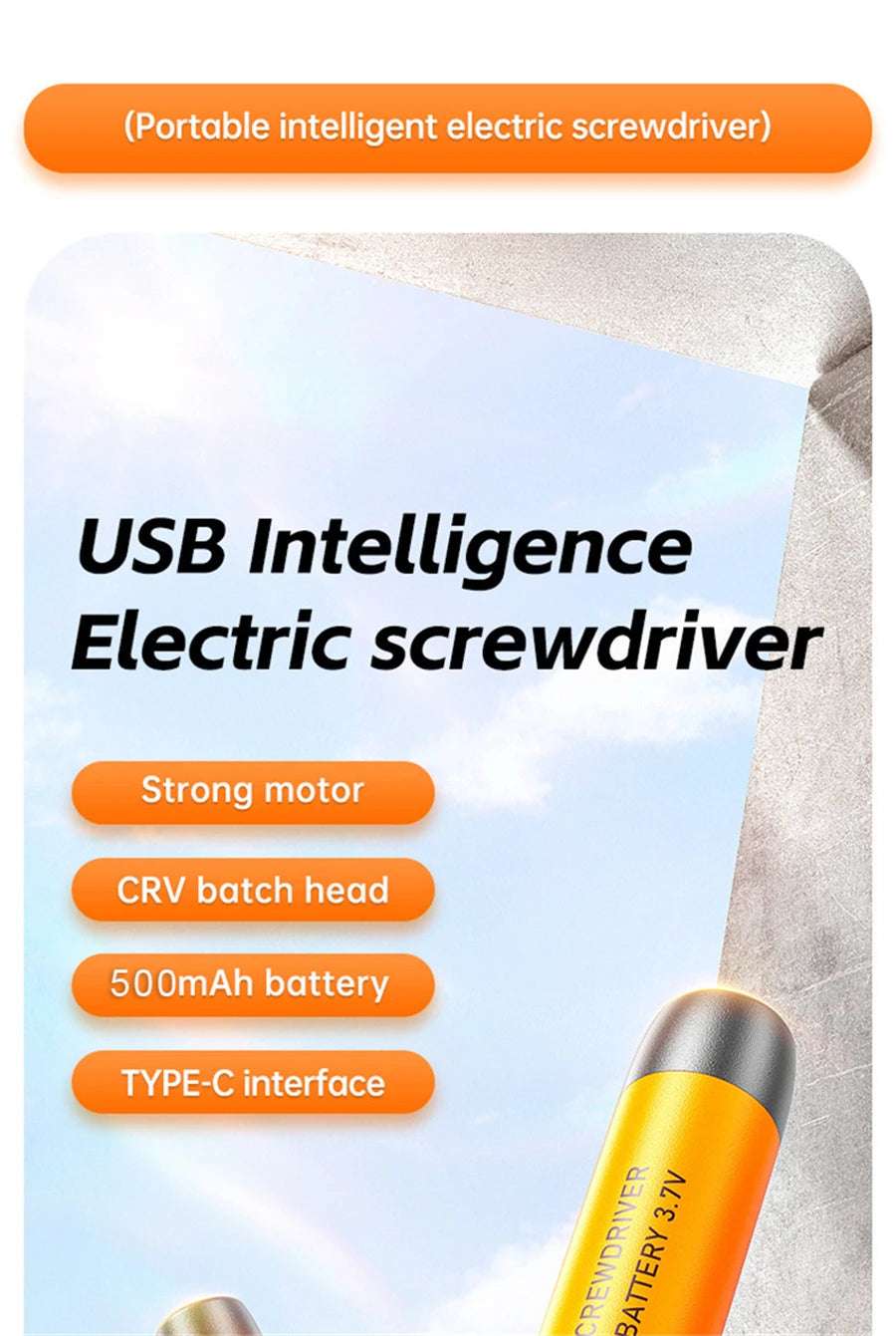 Electric Screwdriver Set Precision Power Tool Kit Rechargeable Wireless Mini Small Bits for Mobile Cell computer Repair CRV