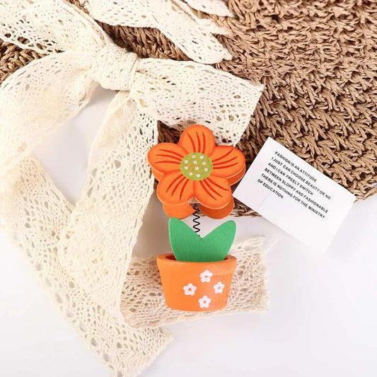 Crafts Photo Stander Office Supplies Desk Ornaments Potted Photo Folder Photo Card Holder Desk Memo Holder Flower Note Holder