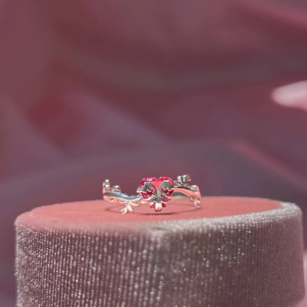 Eraklyon Heart Ring For Women Fashion Wedding Party jewelry Accessories Fairy Inspired Gold Plated Adjustable Rings Gift For Her