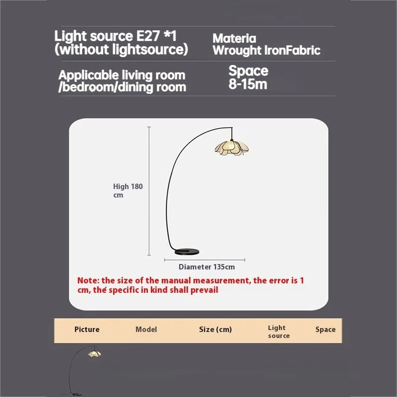 Retro Flower Floor Lamp Japanese Style Living Room Bedroom Fishing Light Modern Luxury Creative Home Decoration Accessories