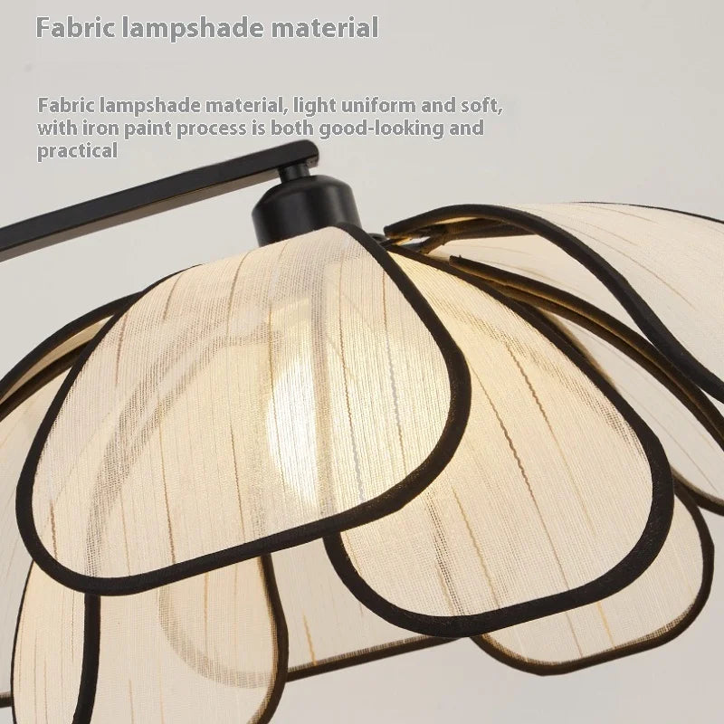 Retro Flower Floor Lamp Japanese Style Living Room Bedroom Fishing Light Modern Luxury Creative Home Decoration Accessories
