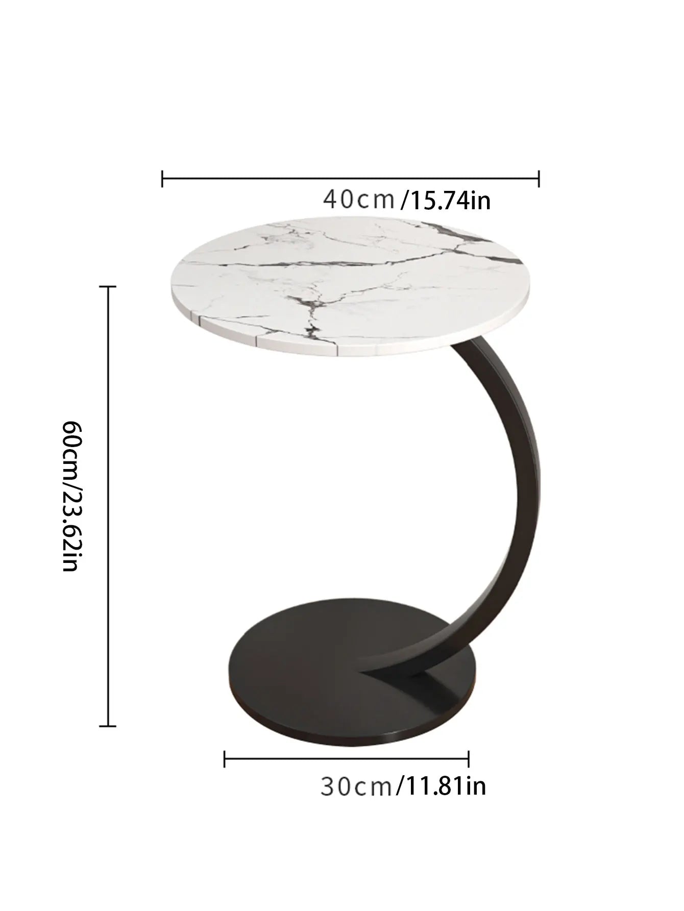 Coffee Tables Light Luxury Side Table Round Flower Bedside Table Bedside Home Study Desk Auxiliary Desk Living Room Furniture (Free Shipping) 💝💖🌹 (Free Shipping) 💝💖🌹