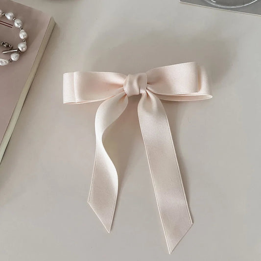 Fashion Fabric Hair Bow Hairpin for Women Girls Ribbon Hair Clips Black White Bow Top Clip Female Hair Accessories