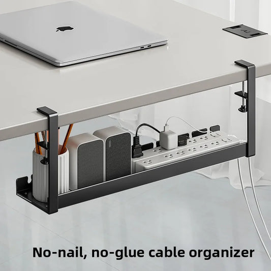 under Desk Cable Organizer Box Slot Office Desk Cable Management Holder No Drilling Required Cuter Cable Organizer Box