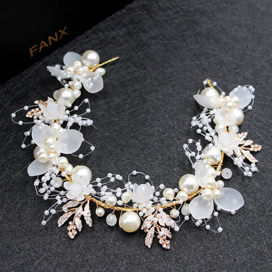 Chinese Hair Pins and Side Clips Flower Hairpins Retro headband for Women Girls Fairy rhinestones Hanfu Dress Hair Accessories
