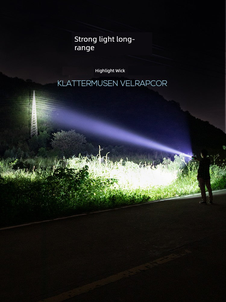 Power Torch Small Ultra-Long Life Battery Portable Remote Mini Charging Super Bright Outdoor Xenon Lamp Led for Students