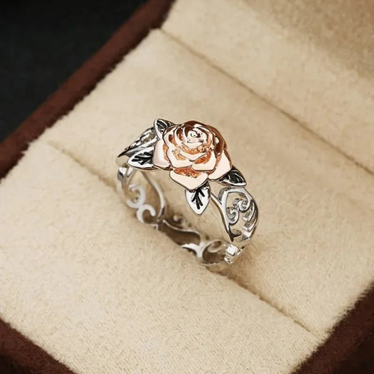 Attractive Rose Shaped Gold Filled Ring (Satisfaction Guaranteed)