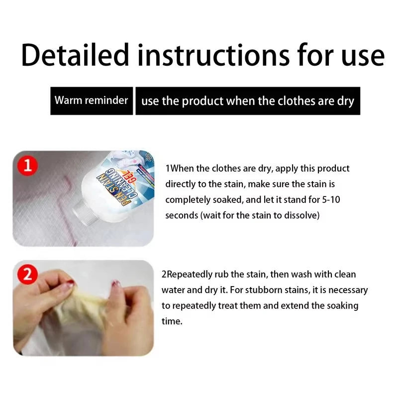 Efficient Pen Ink Stain Remover Cleaning Supplies for Clothes Jeans Towels for Pen Ink Permanent Ink Remover Cleaning Solution (Instant Free Shipping) 💝🌹💖✨