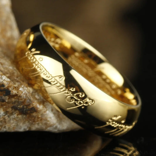 Simple and Trendy New Power Ring 3D Engraved Exquisite Ring Couple Women Men Fashion Party Overlord Ring Gift Accessories