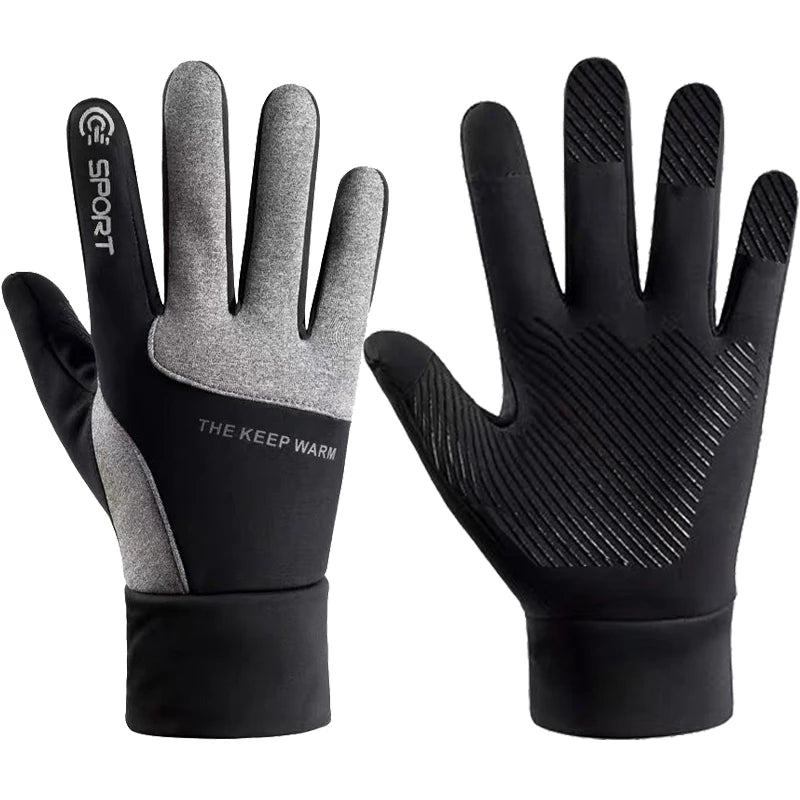 Winter Warm Gloves for Men, Waterproof, Touch Screen, Cycling, Sports, Outdoor, Fleece-Lined, Skiing, Non-Slip, Motorcycle Gloves