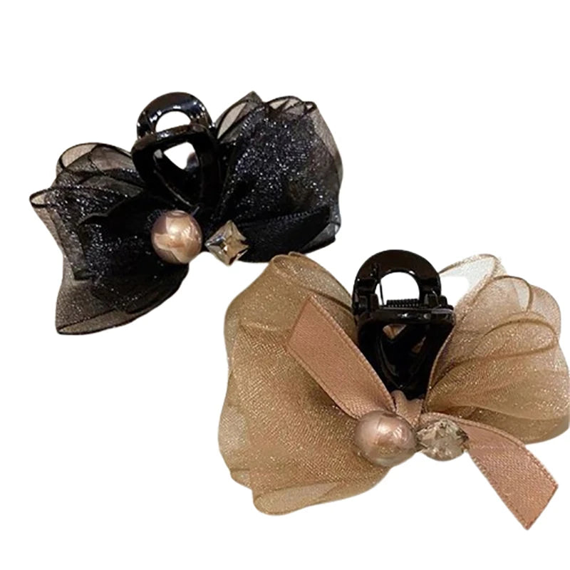 Elegant Bowknot Hairpin For Women Girls Sweet Bowknot Barrettes Fashion Small Hair Claw Versatile Hair Accessories Gifts