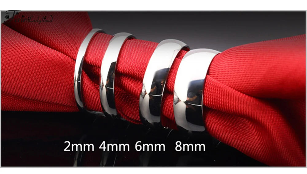 FairLadyHood Simple Rose Gold Rings For Men Women Plate With Silver Color Ring Stainless Steel Rings Jewelry Wedding Ring Couple