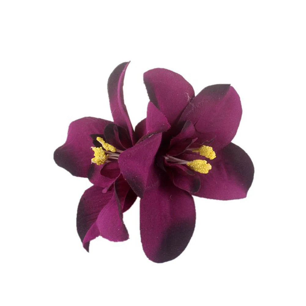 1PC Fashion Flowers Hair Clips Women Bohemia Bridal Orchid Hairpins Wedding Accessories Girls Barrette Beach Hair Accessories