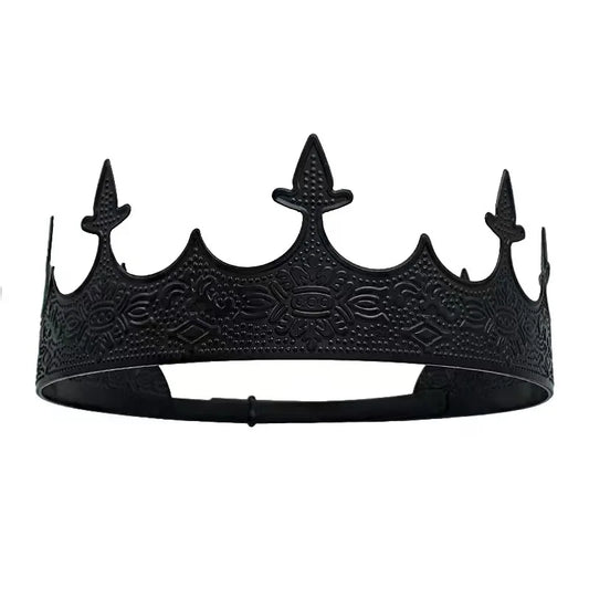 Baroque Crown Metal Carving Tiara adjustable