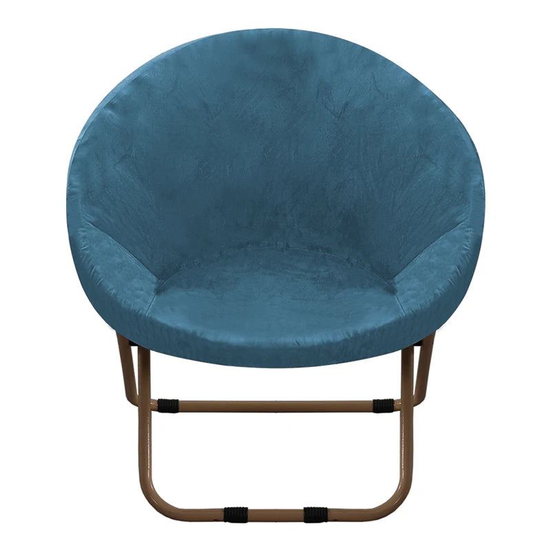 Round Saucer Chair Cover Elastic Velvet Chair Cover Moon Sauce Chair Protector Covers Seat Slipcovers Camping Chair Covers