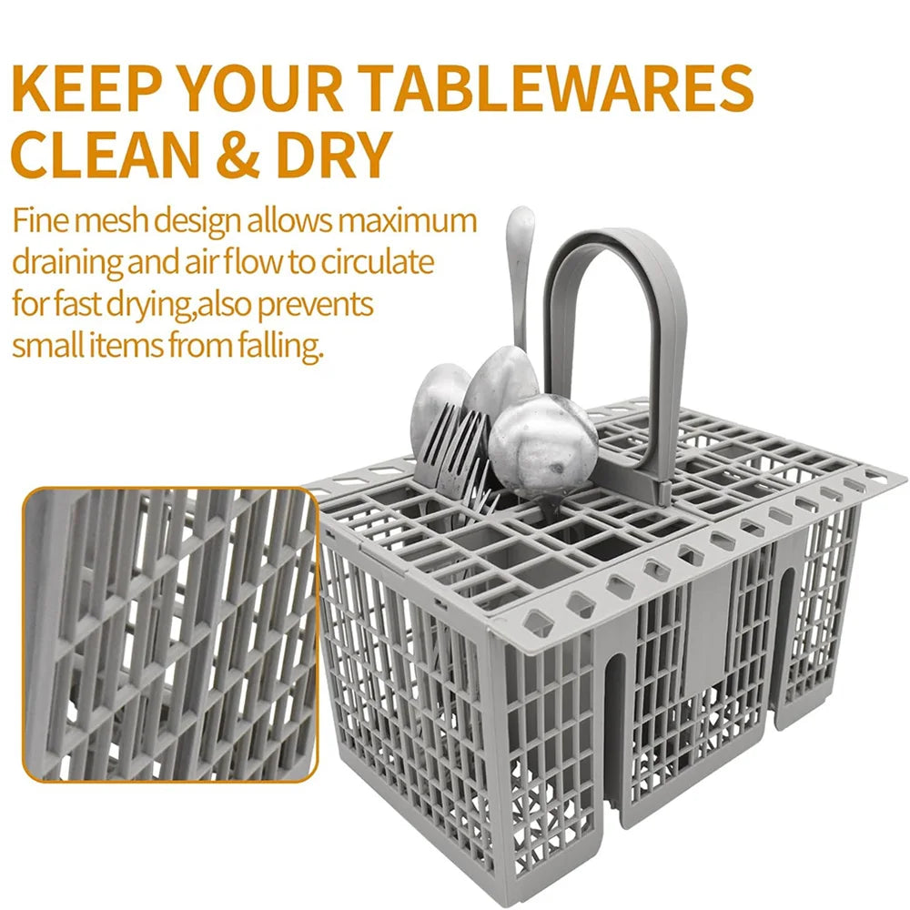 Detachable Dishwasher Cutlery Basket Portable Tableware Fork Spoon Cutlery Storage Kitchen Multifunctional Dishwashing Tools ﻿