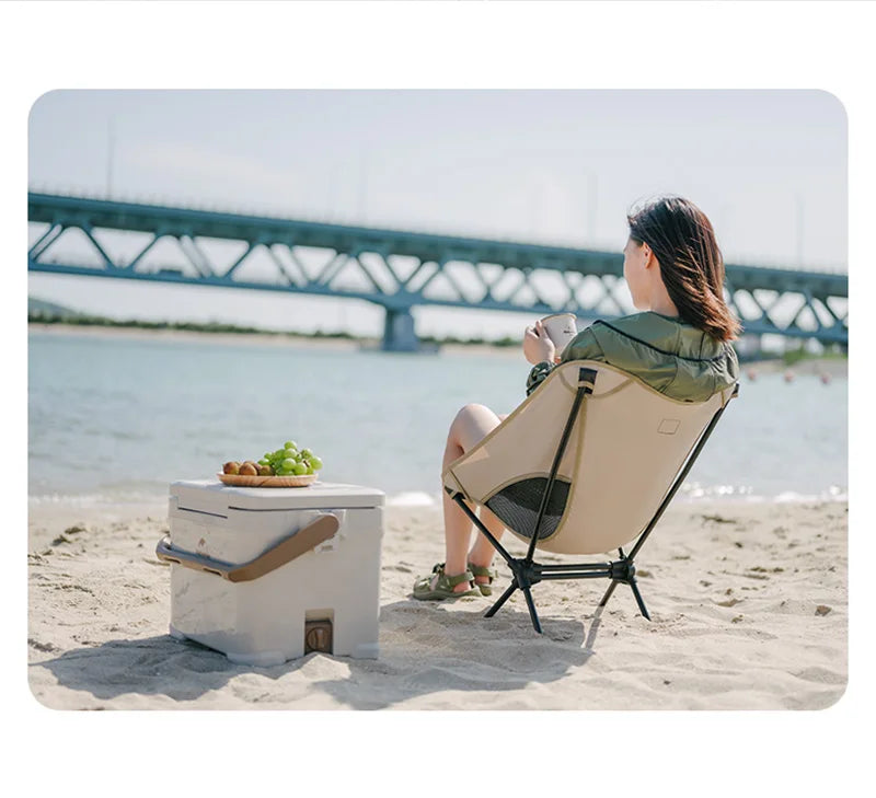 Naturehike Camping Chairs Outdoor Folding Moon Chair Portable Travel Picnic Chair Lightweight Relax Chair L01 Chair Hiking